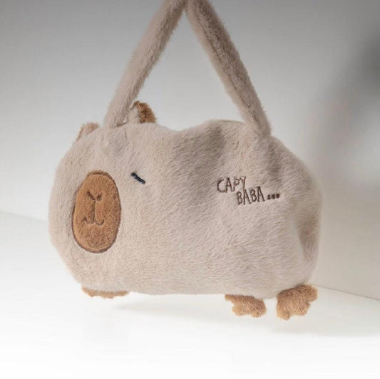 Capybara plush bag (light)